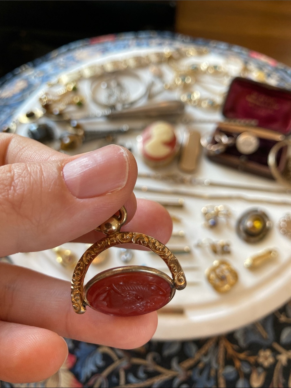 Antique Victorian Sterling Silver, Gemstones, Gold-Filled, etc. Jewelry Lot - Picture 7 of 16